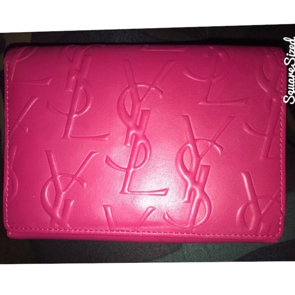 ysl pink wallet